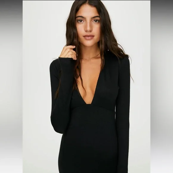 Wilfred Free | Abby Plunge Neck Knit Dress - Picture 5 of 11